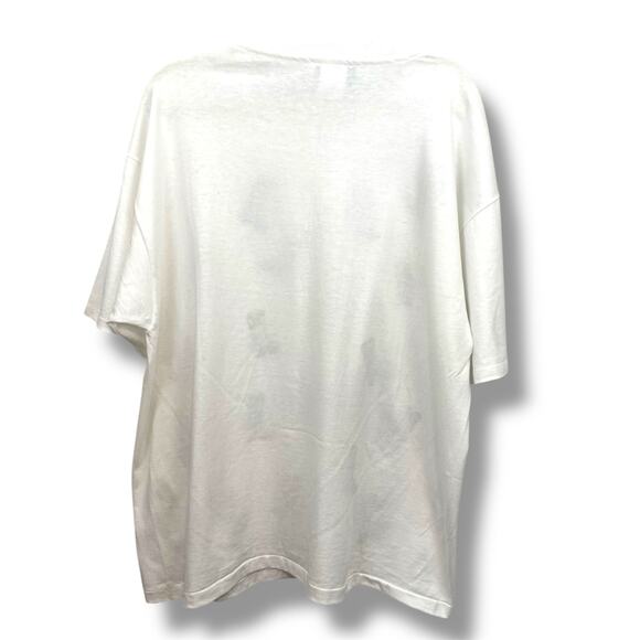 VTG Country Boot Graphic White Embellished Oversized T-Shirt - Picture 2 of 10